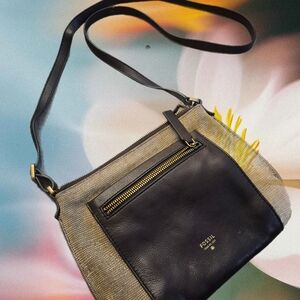 Fossil Black and Tan Women's Bag